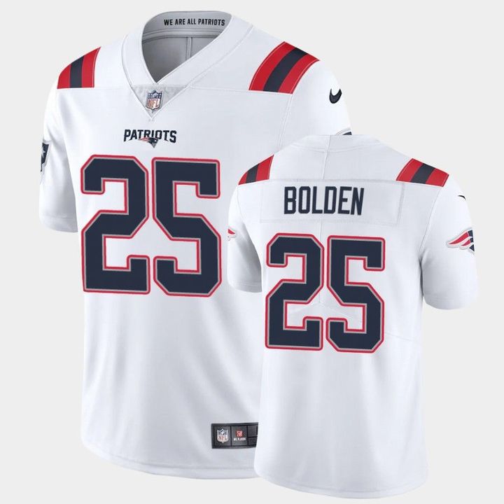 Men New England Patriots 25 Terrence Brooks Nike White Limited NFL Jersey